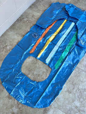Sun Squad Inflatable Lounge Float Blue & Yellow